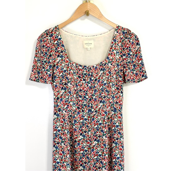 Sezane Midi Floral Victoria Dress - Picture 3 of 8